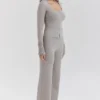 Hunter Grey Cashmere Straight Leg Trousers