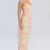Cassidy Honeyflower Print Fluted Hem Maxi Skirt