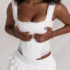 Fifi White Layered Mini Skirt