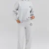 Coast Light Grey Marl Fleece Back Jogging Trousers