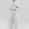 Coast Light Grey Marl Fleece Back Jogging Trousers