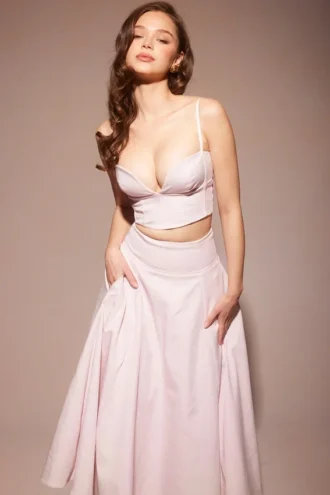 Pabla Ballerina Pink Cropped Bralette Top