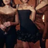 Sakina Copper Satin Mini Dress